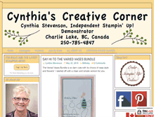 Tablet Screenshot of cynthiascreativecorner.com